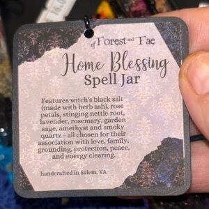 Home Blessing Spell Jar - Black and Purple